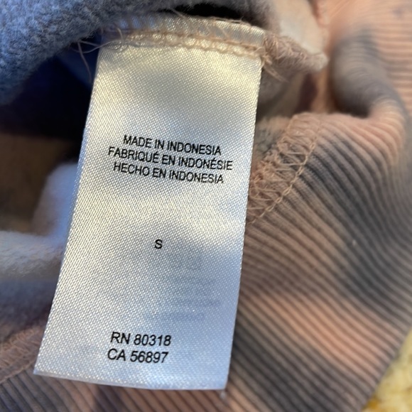 Lucky Brand Crew Neck White, Blue, and Pink Tye Dye Sweatshirt, sz Small - Picture 7 of 10